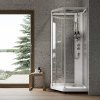Купити Душова Кабіна Ідо Шоверама 558.484.00.1 Showerama 10-5 Comfort 558484001 п'ятикутна 100х100 см рофіль срібний прозоре скло в Києві vannaja.kiev.ua