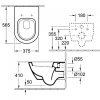 Купити Villeroy &amp; Boch 92246100 + 5614HR01 Viconnect Інсталяція + Subway 2.0 Direct Flush Унітаз Підвісна Сидіння з доводчиком Soft Clousing +922461 + 922490 + 5614R + 9M68S в Києві vannaja.kiev.ua