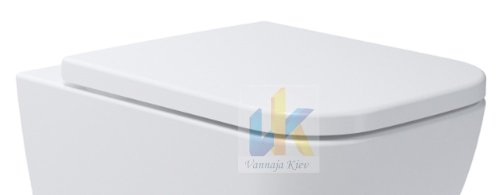 Купить сиденье на унитаз с доводчиком devit 2030140 Quadra Крышка soft-close подвесного туалета, белый глянец в Киеве vannaja.kiev.ua