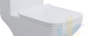 Купить сиденье квадратное Primera 3590020 BASIC для компакт с крышкой soft-close devit, белый глянец в Киеве vannaja.kiev.ua