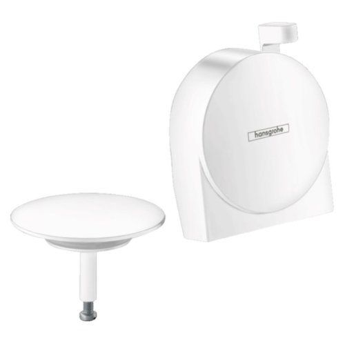 Купити Зовнішня частина Hansgrohe Exafill S до сифона на ванну з наповненням, білий матовий (58117700) в Києві vannaja.kiev.ua
