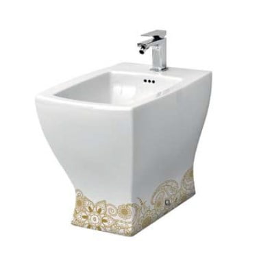 Купить Напольное биде Artceram Jazz, white glossy/gold (JZB002 01; 15) в Киеве vannaja.kiev.ua