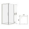 Купить Душевая кабина с поддоном 90 см квадрат EGER RUDAS 599-001/L (3 BOXES) с поддон и сифоном в Киеве vannaja.kiev.ua