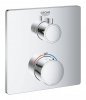 Купить Термостат 24079000 Grohe Grohtherm для душа с переключателем на 2 положения верхний ручной душ хром качественный  в Киеве vannaja.kiev.ua