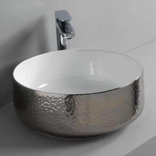 Керамічна раковина 42 см Artceram Cognac, white glossy / platinum skin bicolor (COL001 01; 61) Купити Керамічна раковина 42 см Artceram Cognac, white glossy / platinum skin bicolor (COL001 01; 61) в Києві vannaja.kiev.ua