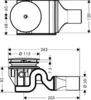 Купить Hansgrohe 60067000 Raindrain 60067 Сифон для Поддонов XXL 90 мм сливной набор комплект, хром в Киеве vannaja.kiev.ua