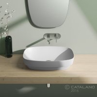 Керамическая раковина 60 см Catalano Green Lux серая 160AGRLXGS