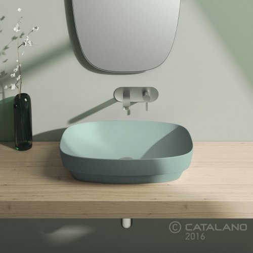 Купить Керамическая раковина 60 см Catalano Green Lux, зеленая (160AGRLXVS) в Киеве vannaja.kiev.ua