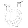 Купить Душевой шланг черный матовый качественный надежный Kludi 610723900 Nova Fonte 160 см в Киеве vannaja.kiev.ua