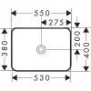 Купить Накладные раковины (умывальник) купить в Киеве Hansgrohe 61075450 Xuniva Q SmartClean 55 x 40 см без перелива, белый в Киеве vannaja.kiev.ua