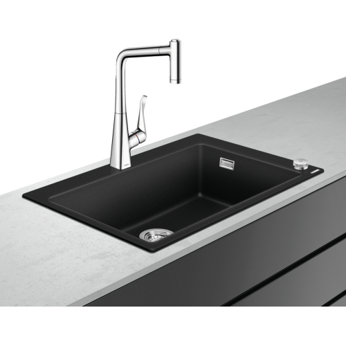 Купить Купить Кухонный комплект hansgrohe C51 C51-F660-02 мойка цвет черный со смесителем высокий хром 43213000 в Киеве vannaja.kiev.ua