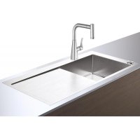 Hansgrohe 31815000 Focus 31815 Смеситель для Кухни Выдвижной Излив Поворотный 150 ° 2 Вида Струи воды, хром