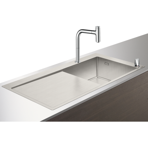 Купити Кухонний комплект 43205000 hansgrohe C71 C71-F450-07 з сушаркою зліва купити в Києві зі змішувачем високий одноважільний хром в Києві vannaja.kiev.ua