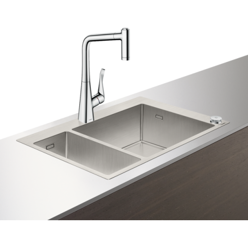 Купить 43210000 Кухонный комплект hansgrohe C71 C71-F655-04 мойка нержсталь со смесителем хром высокий купить в Киеве в Киеве vannaja.kiev.ua