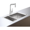 Купить Кухонный комплект Hansgrohe 43210800 C71 C71-F655-04 мойка на две чаши нержавеющая сталь со смесителем однорычажный хром купить в Киеве vannaja.kiev.ua