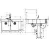 Купить Кухонный комплект hansgrohe C71 C71-F765-05 43211800 мойка нержавеющая сталь две чаши со смесителем хром высокий однорычажный купить в Киеве vannaja.kiev.ua