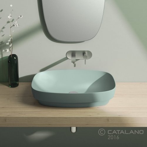 Купить Керамическая раковина 65 см Catalano Green Lux, зеленая (165AGRLXVS) в Киеве vannaja.kiev.ua