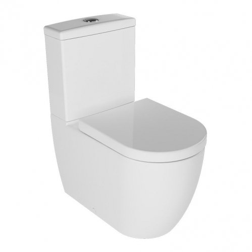 Купить Унитаз напольный 70DE06001.00.1_30SCD.03WG Quarter Bath Deep 63 см с бачком сливным механизмом и крышкой Slim белый в Киеве vannaja.kiev.ua