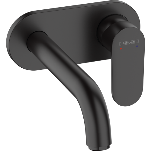 Купити Чорний матовий змішувач Hansgrohe 71576670 настінний для раковини Vernis Blend в Києві vannaja.kiev.ua
