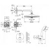 Купить Набор для комплектации Система душевая с термостатом GROHE GROHTHERM 34614SC5 Верхний душ 260 мм хром купить в Киеве vannaja.kiev.ua