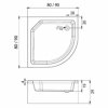 Купити B-0364 Піддон душової New Trendy Artus 90 x 90 напівкруглий білий + ніжки купити в Києві vannaja.kiev.ua