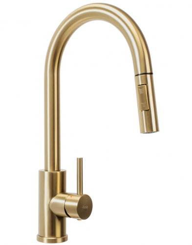 Купить Смеситель для кухни  REA FRESH BRUSHED GOLD золотой матовый в Киеве vannaja.kiev.ua