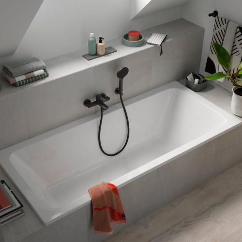 Купити Ванна зі зливом по центру прямокутна акрилова 180*80 см Duravit D-Code 700672000000000, білий в Києві vannaja.kiev.ua