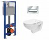 Купить Инсталляция Cersanit SET B206 AQUA 02 + белый унитаз Delfi с сиденьем Soft Close полипропилен + панель смыва Presto хром купить в Киеве vannaja.kiev.ua