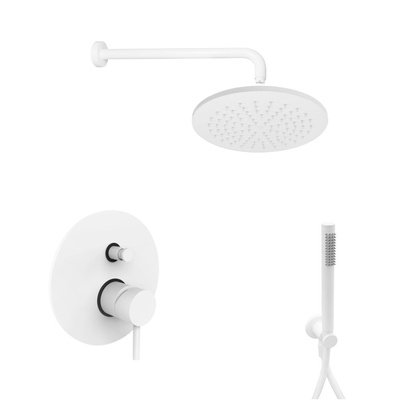 Білий матовий KITLIG015BO Душова система Paffoni Shower прихованого монтажу із змішувачем одноважільним і верхнім душем Ø 225 мм купити недорого Купити Білий матовий KITLIG015BO Душова система Paffoni Shower прихованого монтажу із змішувачем одноважільним і верхнім душем Ø 225 мм купити недорого в Києві vannaja.kiev.ua