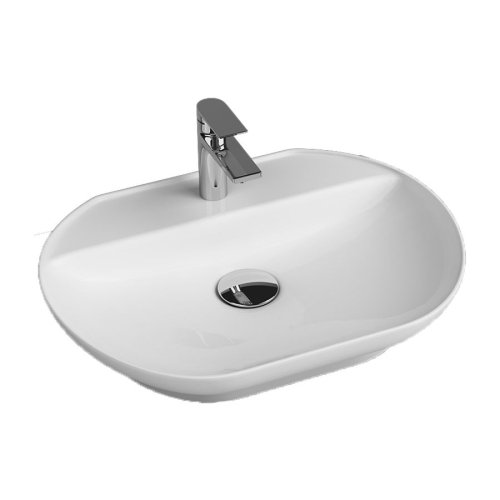 Купить Умывальник на столешницу Quarter Bath Smooth Line 42x55 см, белый (70SM23055) в Киеве vannaja.kiev.ua