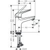 Купить Cмеситель для умывальника Hansgrohe 71032000 Novus 100 CoolStart 71032 с клапоном Push-Open в Киеве vannaja.kiev.ua