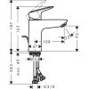 Купити Hansgrohe 71100000 Logis 100 71100 Змішувач для Раковини одноважільний Колір Хром Німеччина зі зливним гарнітуром економний EcoSmart в Києві vannaja.kiev.ua