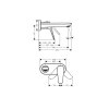 Купить Смеситель для раковины Hansgrohe Novus 71127000 настенный однорычажный встроенный для умывальника, Хром. в Киеве vannaja.kiev.ua