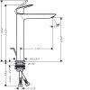 Купити високий змішувач для раковини-чаші Hansgrohe 71257000 Logis 240 Fine з хромованим виливом 71257 в Києві vannaja.kiev.ua