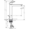 Купить Смеситель для раковин на столешнице черный матовый Hansgrohe 71257670 Logis высокий с донным клапаном pop-up EcoSmart, Matt Black Германия в Киеве vannaja.kiev.ua