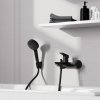 чорний матовий змішувач Hansgrohe Logis 71400670 для ванни і душу довжина виливу 205 мм Matt Black Купити чорний матовий змішувач Hansgrohe Logis 71400670 для ванни і душу довжина виливу 205 мм Matt Black в Києві vannaja.kiev.ua