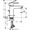 Купить Чорные матовые Смеситель для раковины Hansgrohe Talis E Matt Black 71710670 110 с донным клапаном pop-up в Киеве vannaja.kiev.ua