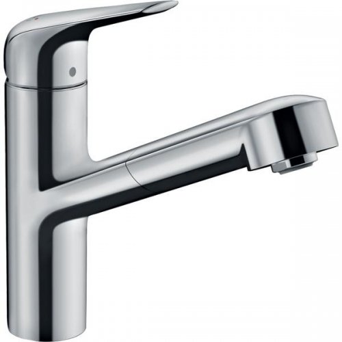 Купить Кран с выдвижной лейкой Hansgrohe 71814000 Focus M42 71814 Хром Смеситель 150 с вытяжным изливом 1jet в Киеве vannaja.kiev.ua