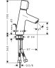 Купить Смеситель для раковины Hansgrohe Talis Select S 80 (72040000) однозначный со сливной гарнитурой, хром в Киеве vannaja.kiev.ua