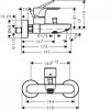 Купить Hansgrohe 72440670 Rebris S Однорычажный смеситель для ванны для открытого монтажа в Киеве vannaja.kiev.ua