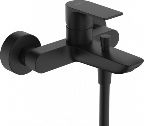 Купить Hansgrohe 72450670 Черный матовый кран Киев Rebris E Однорычажный смеситель для ванны настенного открытого монтажа в Киеве vannaja.kiev.ua