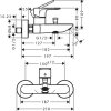 Купить Hansgrohe 72450670 Черный матовый кран Киев Rebris E Однорычажный смеситель для ванны настенного открытого монтажа в Киеве vannaja.kiev.ua