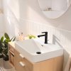 Купить Черный матовый кран hansgrohe 72517670 Rebris S Однорычажный смеситель для раковины 110 со сливным гарнитуром в Киеве vannaja.kiev.ua