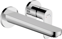 Hansgrohe 72450670 Черный матовый кран Киев Rebris E Однорычажный смеситель для ванны настенного открытого монтажа