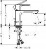 Купить hansgrohe кран для раковины 72553000 смеситель умывальника Rebris E 80 Coolstart 72553 в Киеве vannaja.kiev.ua