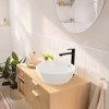 Купить Hansgrohe 72580670 Rebris S Смеситель для раковины 240 CoolStart однорычажный со сливным гарнитуром Матовый черный в Киеве vannaja.kiev.ua