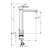 Купити hansgrohe Rebris E 72581670 змішувач для раковини чаші матовий чорний з донним клапаном в Києві vannaja.kiev.ua