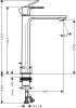 Купить Смеситель для раковины hansgrohe 72591000 Rebris E Смеситель 240 CoolStart EcoSmart+ хром с д/к в Киеве vannaja.kiev.ua