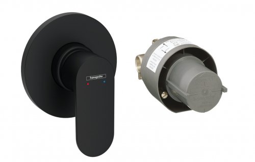 черный матовый Hansgrohe 72648670 Rebris S Смеситель для душа скрытого монтажа в комплекте со скрытой частью Купить черный матовый Hansgrohe 72648670 Rebris S Смеситель для душа скрытого монтажа в комплекте со скрытой частью в Киеве vannaja.kiev.ua