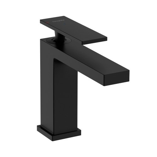Купить Смеситель для умывальника Hansgrohe Tecturis E 110 CoolStart без донного клапана, Matt Black (73012670) в Киеве vannaja.kiev.ua